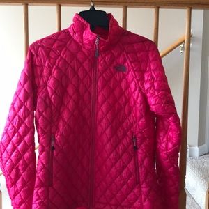 North Face Pink Light Puffer Jacket, size medium
